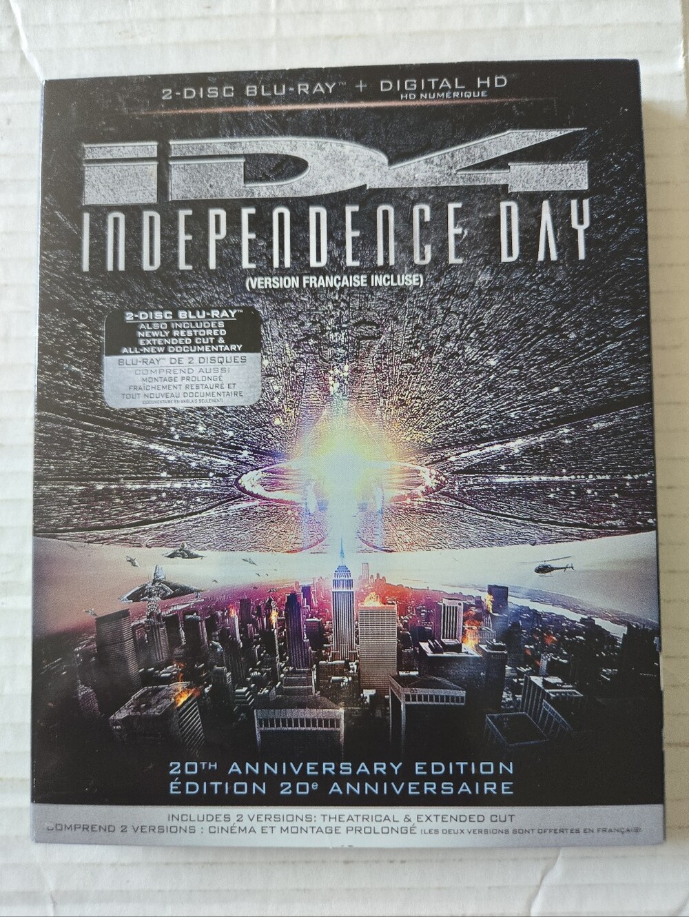 Independence Day: 20th Anniversary (1996, Blu Ray) With Slipcover